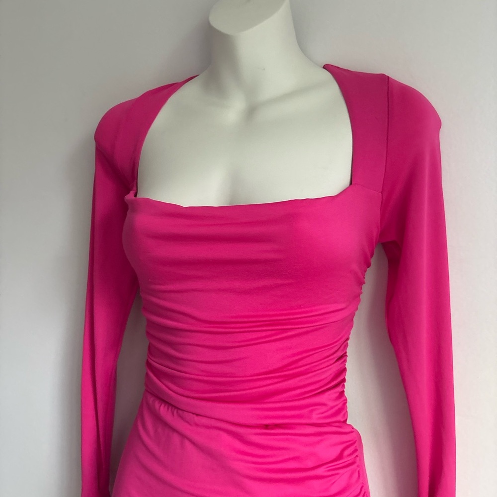 Lucy in the Sky ruched bodycon mini dress